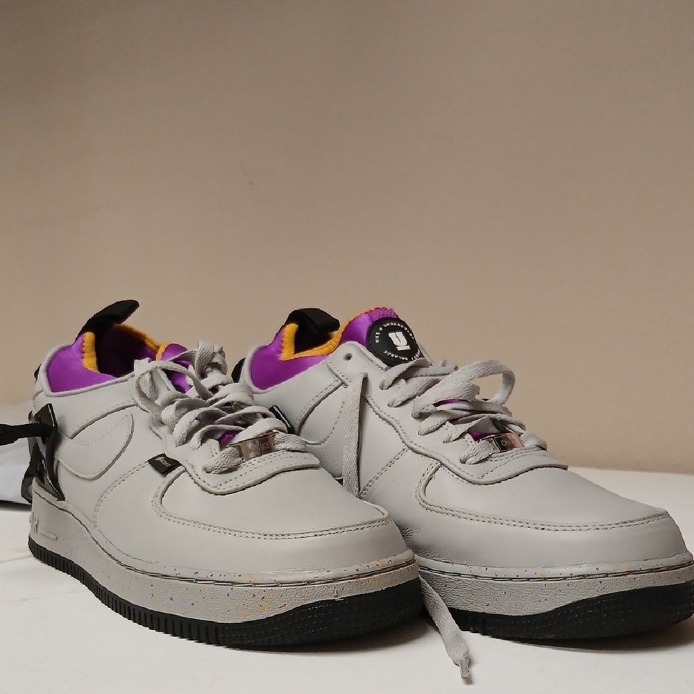 Nike Air Force 1 Sneakers - Gray and Purple